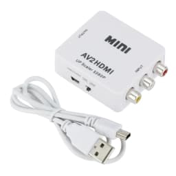 Grwibeou RCA AV to HDMI-compatible Converter AV/CVSB L/R Video Box HD 1080P 1920*1080 AV2HDMI Support NTSC PAL Output AV To HDMI