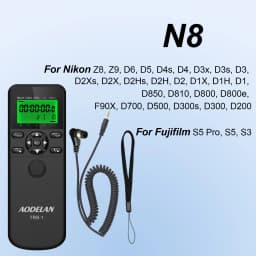 AODELAN Time Lapse Intervalometer Timer Remote Control Shutter Release for Canon Nikon Sony Panasonic Olympus Fijifilm Contax