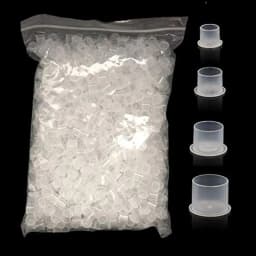 1000/500/100pcs Plastic Tattoo Ink Cups Caps 17mm 14mm 11mm Clear Self Standing Ink Caps Tattoo Pigment Cups Supply for Inks