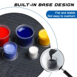 1000/500/100pcs Plastic Tattoo Ink Cups Caps 17mm 14mm 11mm Clear Self Standing Ink Caps Tattoo Pigment Cups Supply for Inks