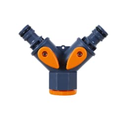 2-Way Garden Tap Water Splitter 1/2" 3/4" Female Thread Garden Hose Y Type Watering Adjustable Switch Water Controller Valve