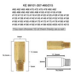 Alconstar 10pcs Motorcycle Carburetor Main Jet Nozzle Kit For Keihin FCR OKO KOSO PE PWK Carburetor Hexagon Motorcycle Main Jet
