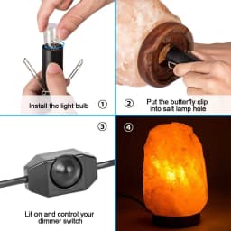 Himalayan Salt Lamp Cord with Dimmer Switch E14 Hanglamp Holder Light Bulbs Socket EU Plug 1.8m Power Cord Cable Lava Lamp Base
