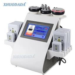 Newest 6 In 1 40K Ultrasonic Cavitation Vacuum Radio Frequency Laser 8 Pads Lipo Laser Slimming Machine for Home Use Body Shaper