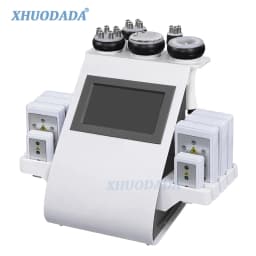 Newest 6 In 1 40K Ultrasonic Cavitation Vacuum Radio Frequency Laser 8 Pads Lipo Laser Slimming Machine for Home Use Body Shaper