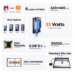 ACMER P2 33W lasers Engraving and Cutting MachineMetal Engraving Air Assist WIFI Control CNC Metal woodworkers Engraving Machine