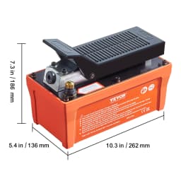 SucceBuy Air Hydraulic Pump 10,000 PSI 1/2 Gal Reservoir Foot Actuated Air Treadle for Auto Body Frame Machines and Pulling Post