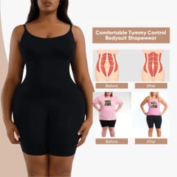Lilvigor Women's Seamless Shapewear Tummy Control Body Shaper Comfortable for Women Under Dress Thigh Slimmer Bodysuit Girdle