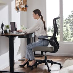 JHK Ergonomic Mesh Lumbar Support Office Desk Computer Chair High Back Swivel Rolling Gaming Chairs With Wheels And Flip-up Arms