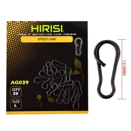 60pcs Fishing Snap Clips Speed Links Swivel Quick Change Carp Terminal Tackle AG039