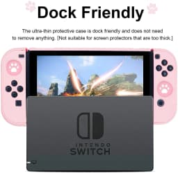 For Nintend Switch Dockable Switch Protective Case Cover JoyCon Controllers with Glass Screen Protector, Anti-Scratch Shock-Ab