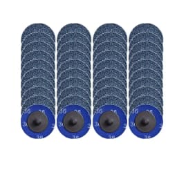 2' Zirconia Quick Change Sanding Discs Roll Lock R-Type Sandpaper Abrasive Disc 50mm 1/4' Holder Paint Rust Removal