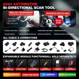 LAUNCH X431 PRO TT Bidirectional Scan Tool with DBSCar VII Connector,37+ Reset for All Cars,ECU Online Coding,CANFD Key IMMO,