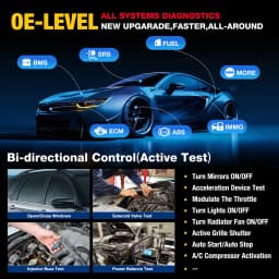 LAUNCH X431 PRO TT Bidirectional Scan Tool with DBSCar VII Connector,37+ Reset for All Cars,ECU Online Coding,CANFD Key IMMO,