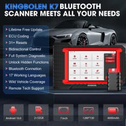 Lifetime Free Update KINGBOLEN K7 ALL System Car Diagnostic Tools ECU Coding Active Test 28 Resets PK LAUNCH X431 CRP919E BT