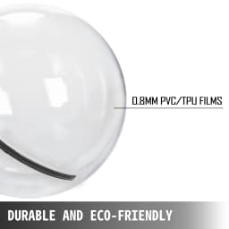 SucceBuy 2M Water Walking Ball with Air Blower Pump Inflatable PVC Zorb Ball Waterproof for Amusement Park Swimming Pool