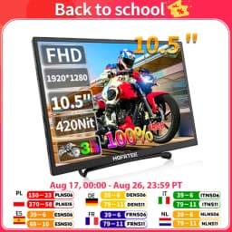 HGFRTEE 10.5 inch Portable Monitor 420Cd/m ² FHD 1280P 100% SRGB Laptop Second Screen For Mac Xbox PS4/5 Switch