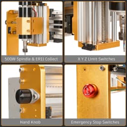 CNC Router Machine 3018Pro Ultra with 500W Spindle for Wood Metal Acrylic MDF Carving , 3 Axis Milling Cutting Machine