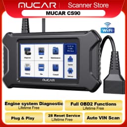 MUCAR CS90 OBD2 Diagnostic Tool Auto OBD2 Scanner Scan Tool 28 Reset Maintenance Service Lifetime Update Free for All Car
