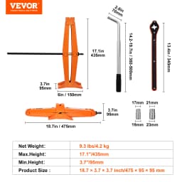 SucceBuy Scissor Jack 2.5 Ton Scissor Car Jack 3.7"-17.1" Lifting Range Scissor Lift Jack Portable Tire Jack for Car Truck SUV