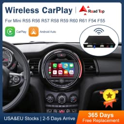Road Top Wireless Android Auto CarPlay for Mini R55 R56 R57 R58 R59 R60 R61 F54 F55 F56 F57 Clubman Countryman Hardtop Cooper