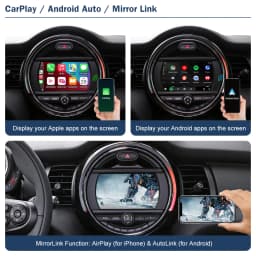 Road Top Wireless Android Auto CarPlay for Mini R55 R56 R57 R58 R59 R60 R61 F54 F55 F56 F57 Clubman Countryman Hardtop Cooper