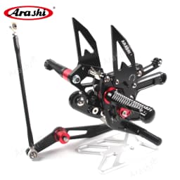 Arashi CNC Adjustable Rearset Footrest Foot Pegs For YAMAHA YZF R6 2006-2016 2006 2007 2008 2009 2010 YZF-R6 YZFR6