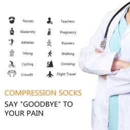 3/6/7 Pairs/Pack Compression Socks Women Men Knee High 30 MmHg Running Sports Socks Edema Diabetes Varicose Veins Socks Dropship