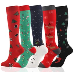 3/6/7 Pairs/Pack Compression Socks Women Men Knee High 30 MmHg Running Sports Socks Edema Diabetes Varicose Veins Socks Dropship