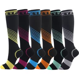 3/6/7 Pairs/Pack Compression Socks Women Men Knee High 30 MmHg Running Sports Socks Edema Diabetes Varicose Veins Socks Dropship