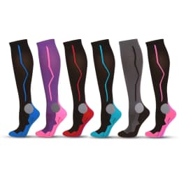 3/6/7 Pairs/Pack Compression Socks Women Men Knee High 30 MmHg Running Sports Socks Edema Diabetes Varicose Veins Socks Dropship