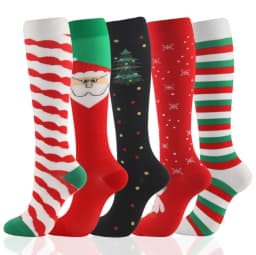 3/6/7 Pairs/Pack Compression Socks Women Men Knee High 30 MmHg Running Sports Socks Edema Diabetes Varicose Veins Socks Dropship