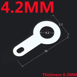 100Pcs Silver-plated Copper Single Head Soldering terminal M2.2/2.7/3.2-M10.2 Circular Weld Washer Welding Sheet Soldering Lug