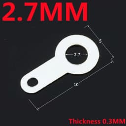 100Pcs Silver-plated Copper Single Head Soldering terminal M2.2/2.7/3.2-M10.2 Circular Weld Washer Welding Sheet Soldering Lug