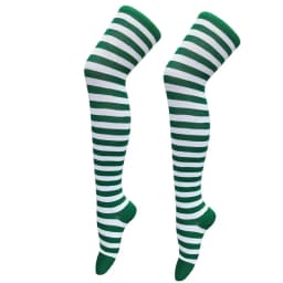 Womens Stockings Lolita Ladies Girls White Black Long Thigh High Socks Striped Over Above Knee cotton Socks COSPLAY 2025 New