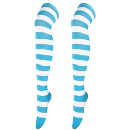 Womens Stockings Lolita Ladies Girls White Black Long Thigh High Socks Striped Over Above Knee cotton Socks COSPLAY 2025 New