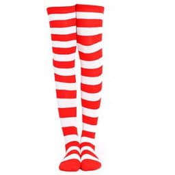 Womens Stockings Lolita Ladies Girls White Black Long Thigh High Socks Striped Over Above Knee cotton Socks COSPLAY 2025 New