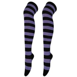 Womens Stockings Lolita Ladies Girls White Black Long Thigh High Socks Striped Over Above Knee cotton Socks COSPLAY 2025 New