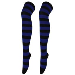 Womens Stockings Lolita Ladies Girls White Black Long Thigh High Socks Striped Over Above Knee cotton Socks COSPLAY 2025 New