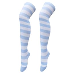 Womens Stockings Lolita Ladies Girls White Black Long Thigh High Socks Striped Over Above Knee cotton Socks COSPLAY 2025 New