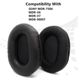 Replacement Ear Pads for Sony MDR-7506 7520,Ear Cushions for Sony MDR-7510 V6 V7 MDR-CD900ST Headphone Caps