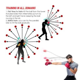 Boxing Reflex Ball Set 3 Difficulty Level Boxing Balls with Adjustable Headband for Punching Speed Reaction Agility Training