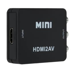 Grwibeou 1080P HDMI-compatible to RCA Converter AV/CVSB L/R Video Box HD 1920*1080 HDMI2AV Support NTSC PAL Output HDMI To AV