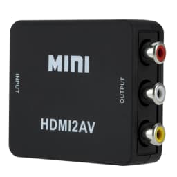 Grwibeou 1080P HDMI-compatible to RCA Converter AV/CVSB L/R Video Box HD 1920*1080 HDMI2AV Support NTSC PAL Output HDMI To AV
