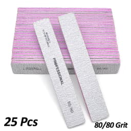 50/25 Pcs/Pack Professional Nail Files Set 80/100/180/240 Half Moon Strong Sandpaper Durable File Nails Tools Manicure Supplies