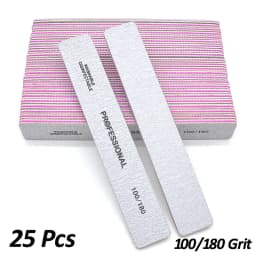 50/25 Pcs/Pack Professional Nail Files Set 80/100/180/240 Half Moon Strong Sandpaper Durable File Nails Tools Manicure Supplies