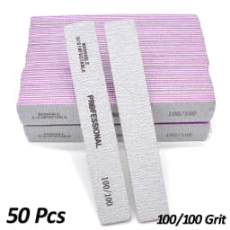 50/25 Pcs/Pack Professional Nail Files Set 80/100/180/240 Half Moon Strong Sandpaper Durable File Nails Tools Manicure Supplies