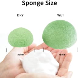 3pcs Face Exfoliation Cleaning Konjac Sponge Natural Facial Sponge Puff Scrub Face Washer