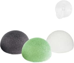 3pcs Face Exfoliation Cleaning Konjac Sponge Natural Facial Sponge Puff Scrub Face Washer