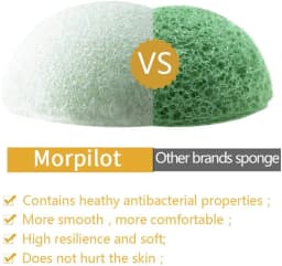 3pcs Face Exfoliation Cleaning Konjac Sponge Natural Facial Sponge Puff Scrub Face Washer